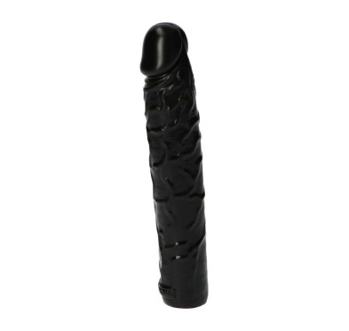 Czarne dildo żylaste analne wodoodporne 16,5 cm